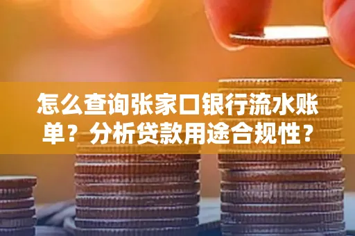 怎么查询张家口银行流水账单?分析贷款用途合规性?